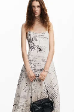 Vestidos E Macacões<Desigual Vestido estampado jornalístico