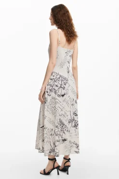 Vestidos E Macacões<Desigual Vestido estampado jornalístico
