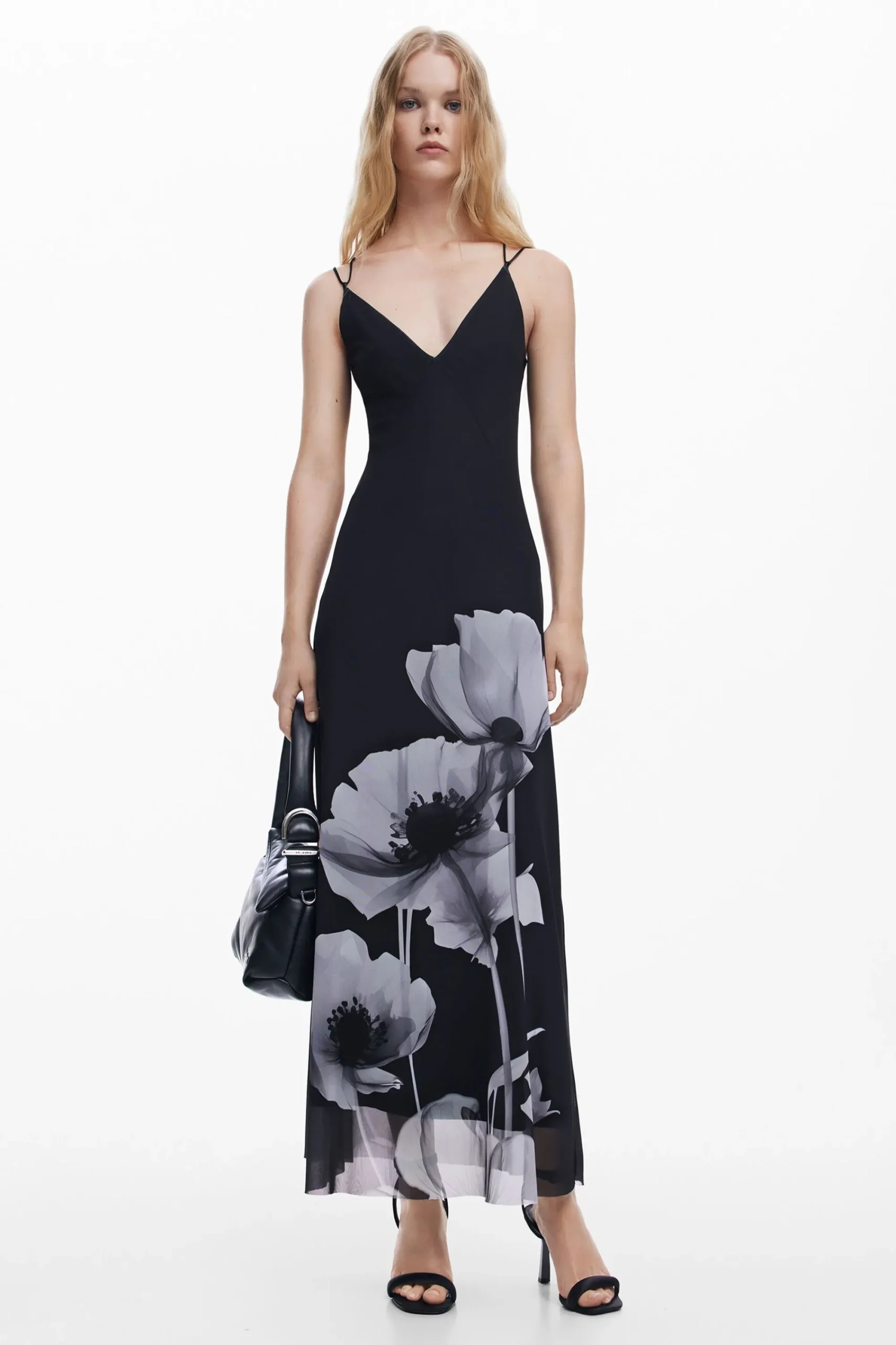 Vestidos E Macacões<Desigual Vestido longo de papoulas