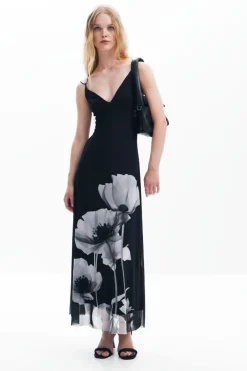 Vestidos E Macacões<Desigual Vestido longo de papoulas