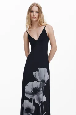 Vestidos E Macacões<Desigual Vestido longo de papoulas