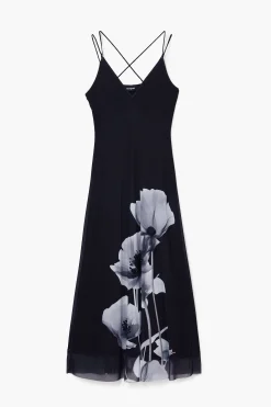 Vestidos E Macacões<Desigual Vestido longo de papoulas