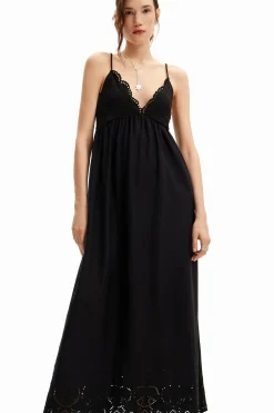 Vestidos E Macacões<Desigual Vestido longo de renda