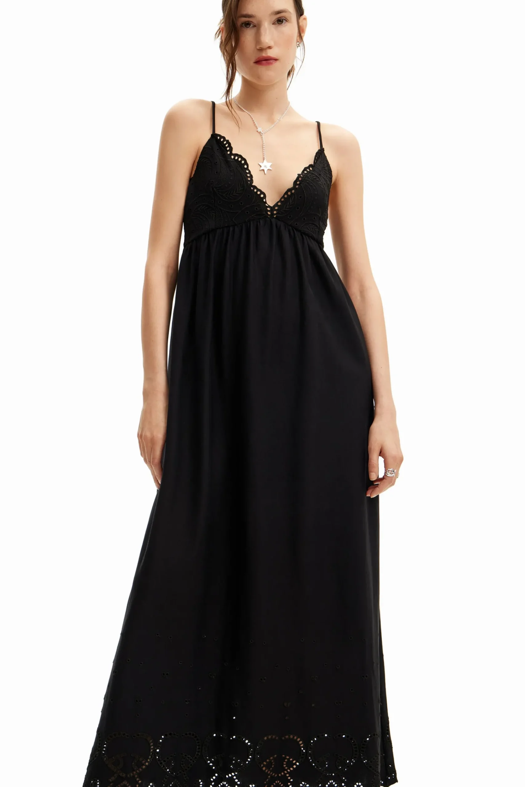 Vestidos E Macacões<Desigual Vestido longo de renda