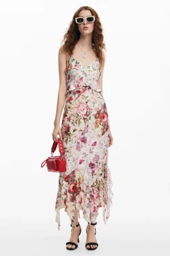 Vestidos E Macacões<Desigual Vestido longo flores