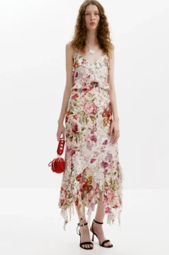 Vestidos E Macacões<Desigual Vestido longo flores