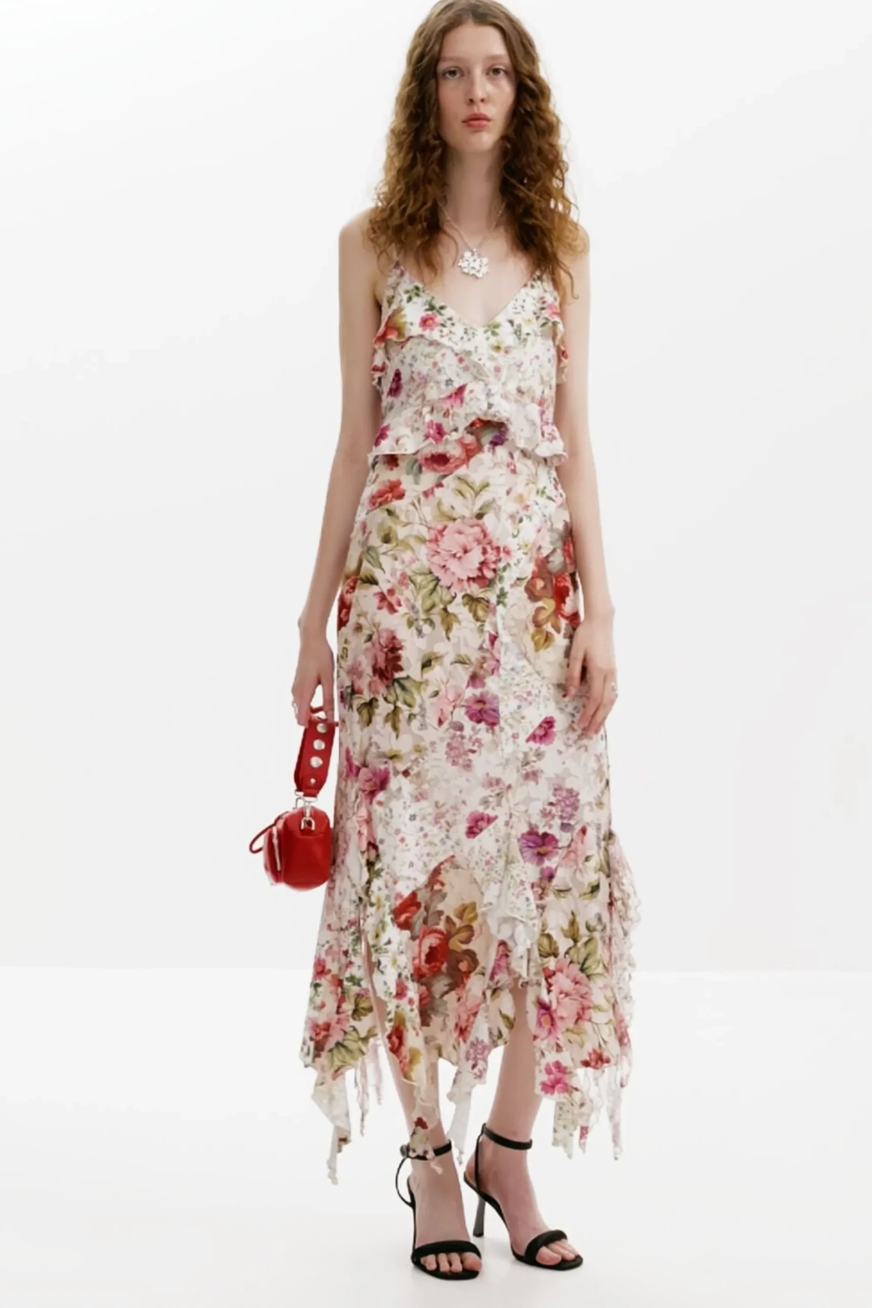 Vestidos E Macacões<Desigual Vestido longo flores