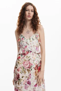 Vestidos E Macacões<Desigual Vestido longo flores