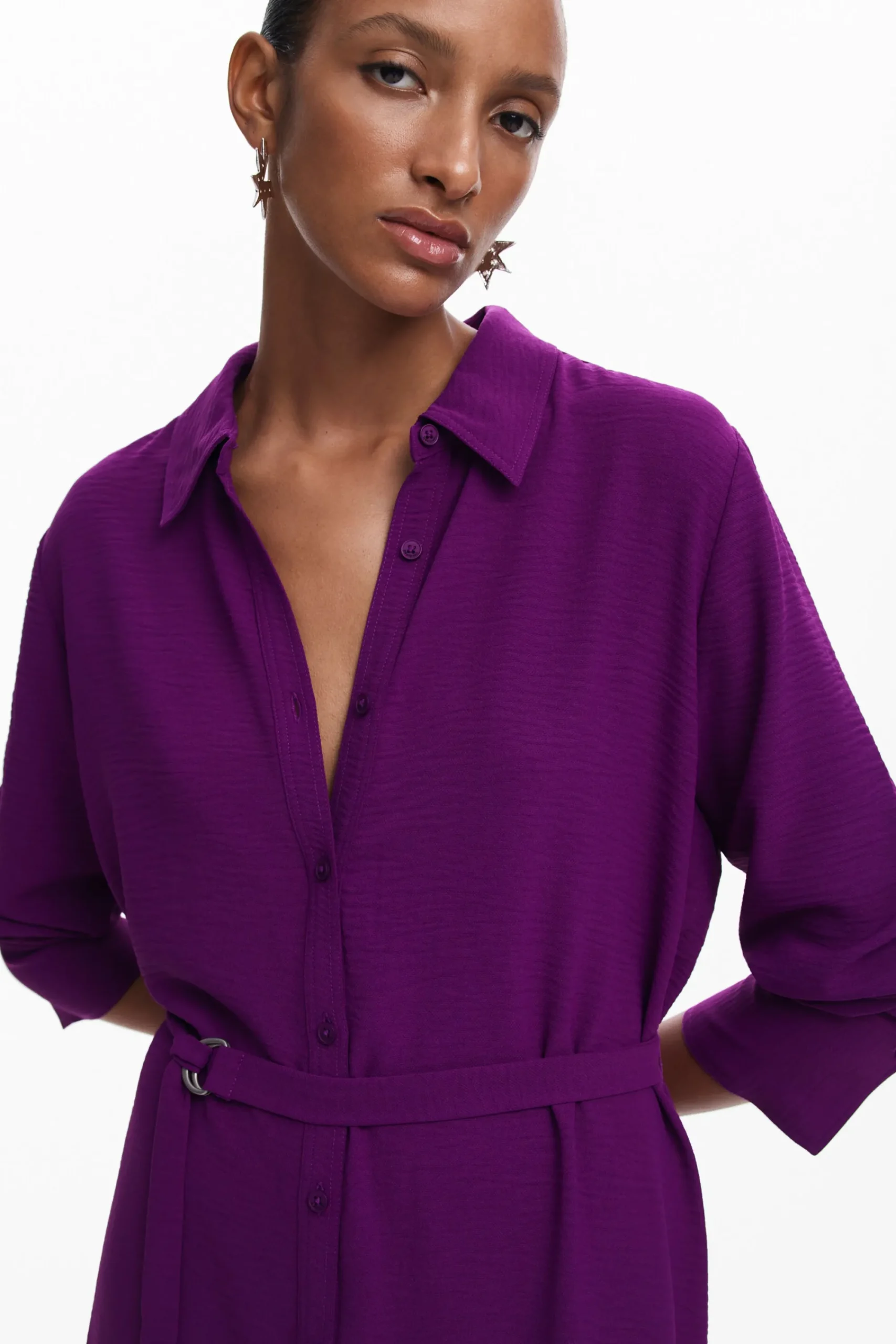 Vestidos E Macacões<Desigual Vestido longo tipo camiseiro
