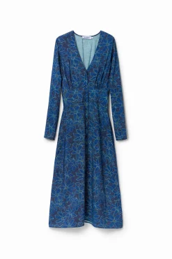 Vestidos E Macacões<Desigual Vestido midi camiseiro flores