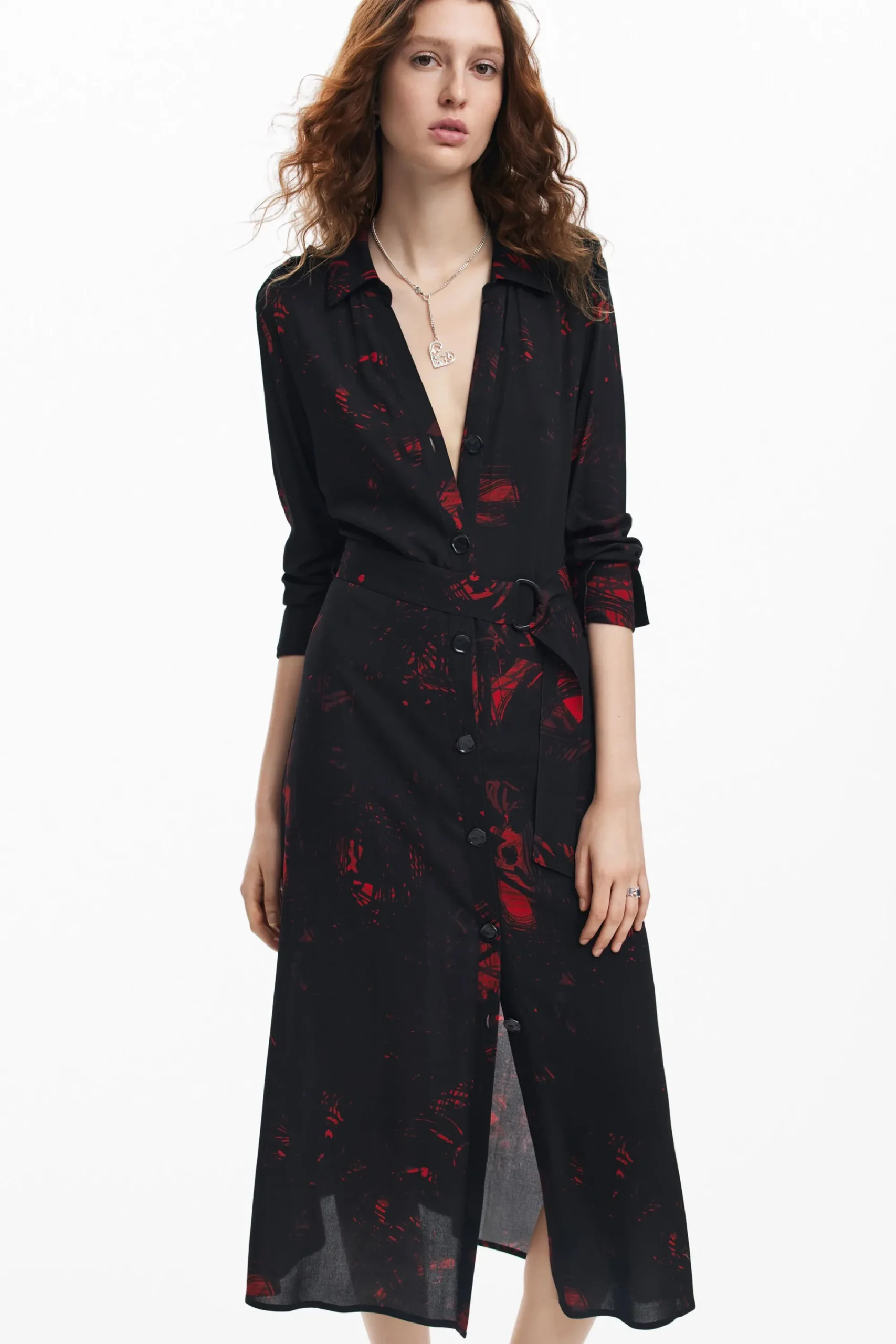 Vestidos E Macacões<Desigual Vestido midi camisero M. Christian Lacroix