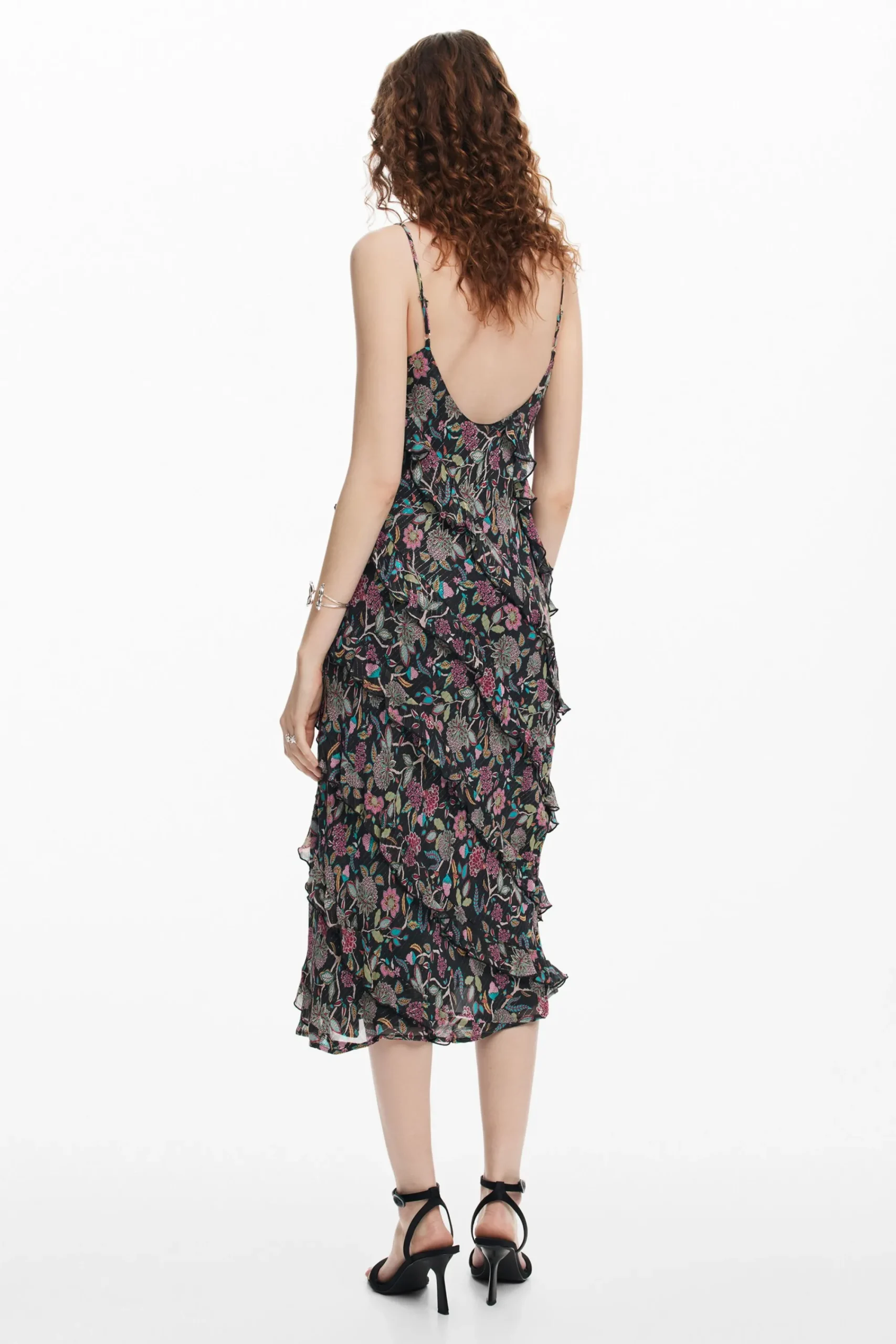 Vestidos E Macacões<Desigual Vestido midi com babados