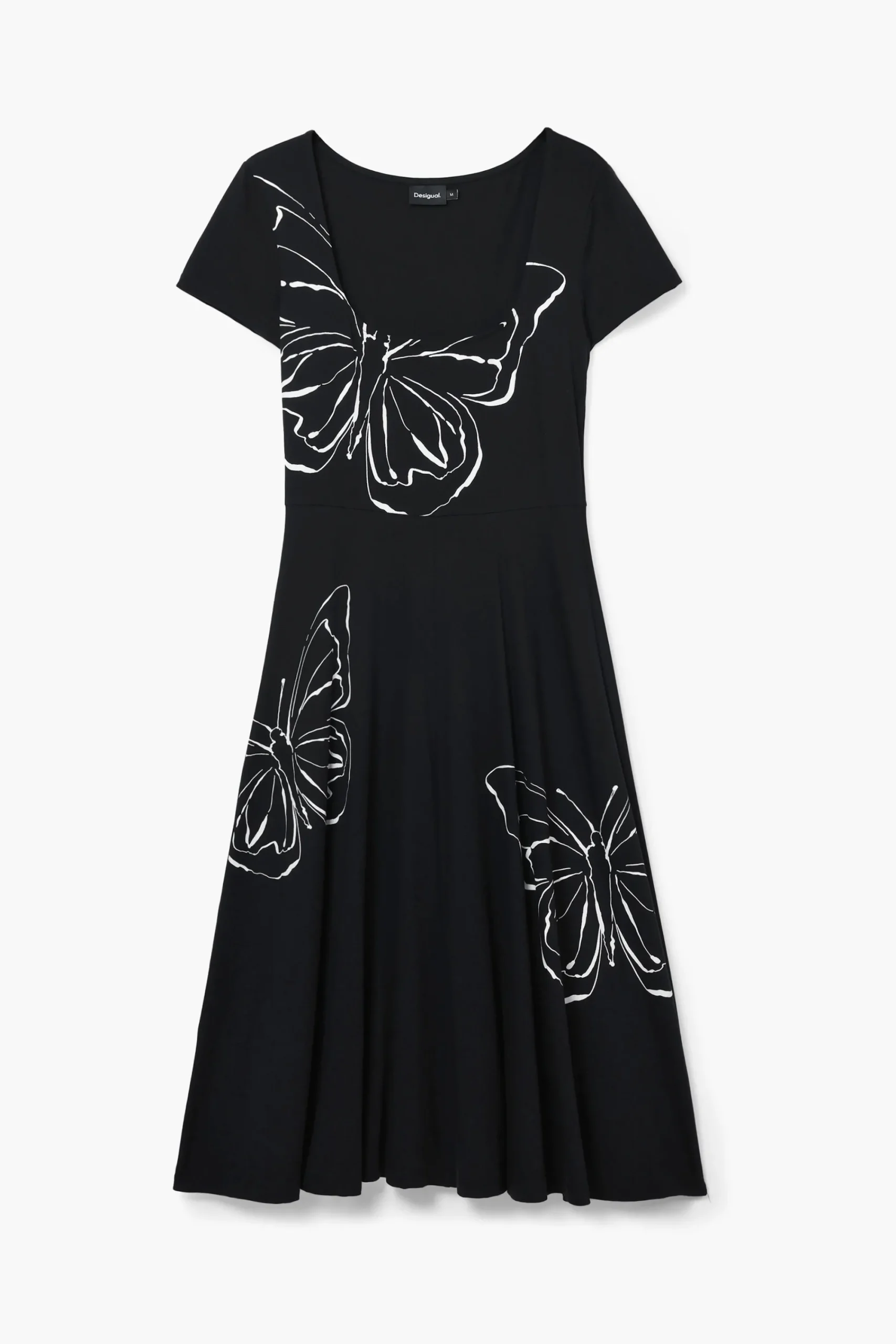 Vestidos E Macacões<Desigual Vestido midi com borboletas