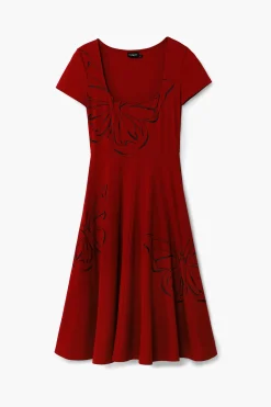 Vestidos E Macacões<Desigual Vestido midi com borboletas