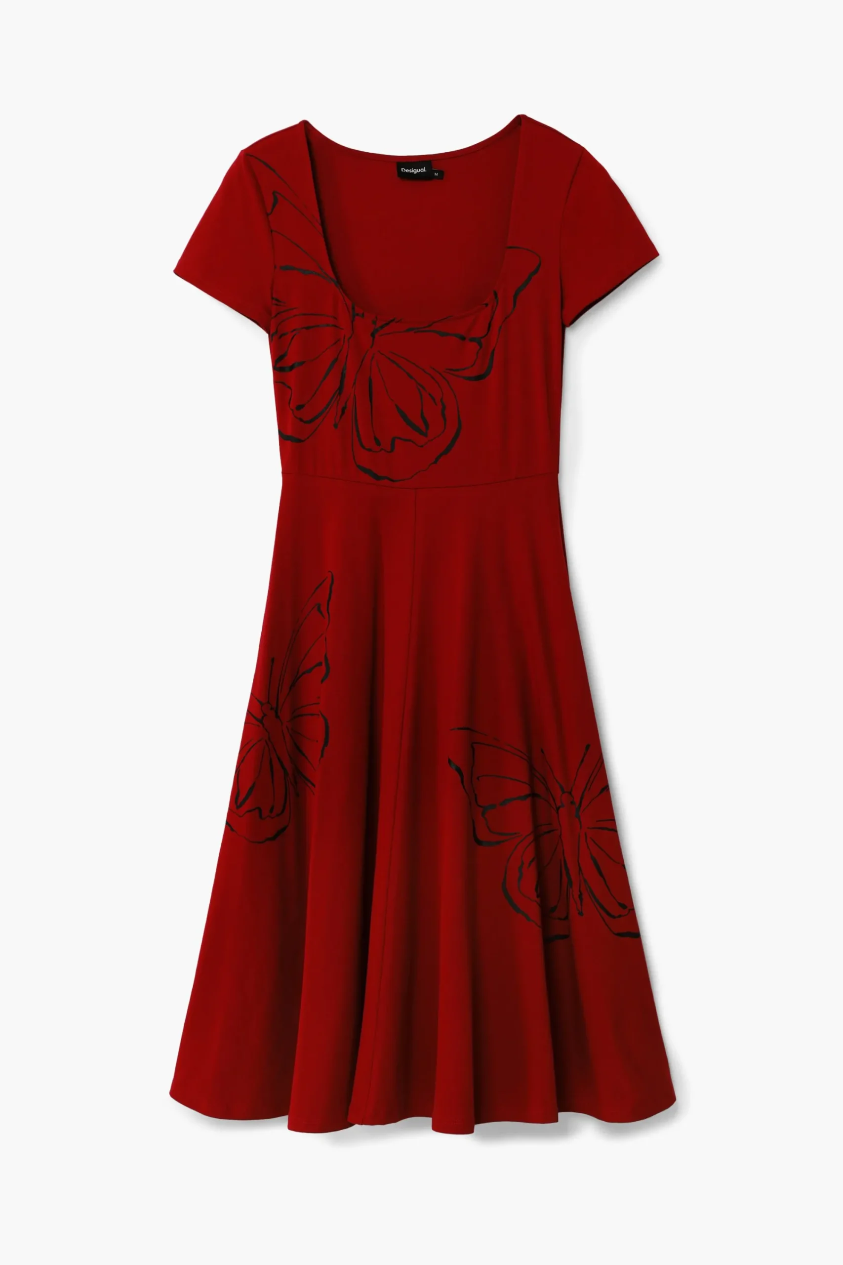 Vestidos E Macacões<Desigual Vestido midi com borboletas