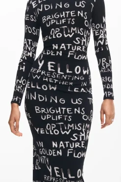 Roupa De Malha|Vestidos E Macacões<Desigual Vestido midi com frases