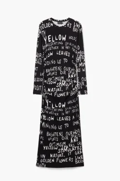 Roupa De Malha|Vestidos E Macacões<Desigual Vestido midi com frases