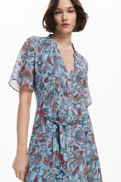 Vestidos E Macacões<Desigual Vestido midi com motivos florais