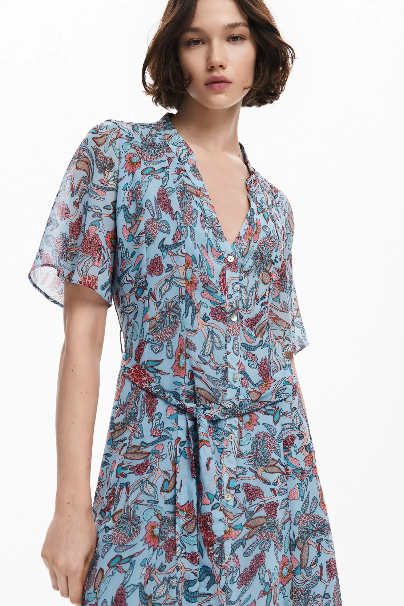 Vestidos E Macacões<Desigual Vestido midi com motivos florais