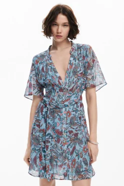 Vestidos E Macacões<Desigual Vestido midi com motivos florais