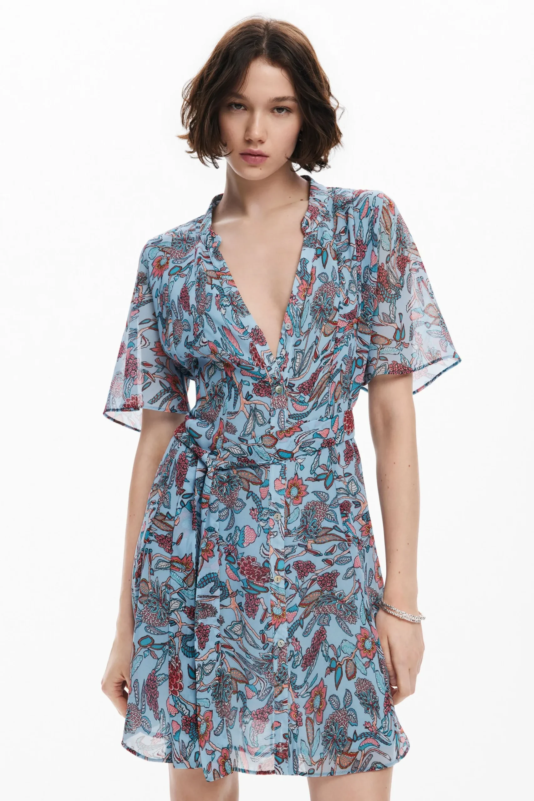 Vestidos E Macacões<Desigual Vestido midi com motivos florais