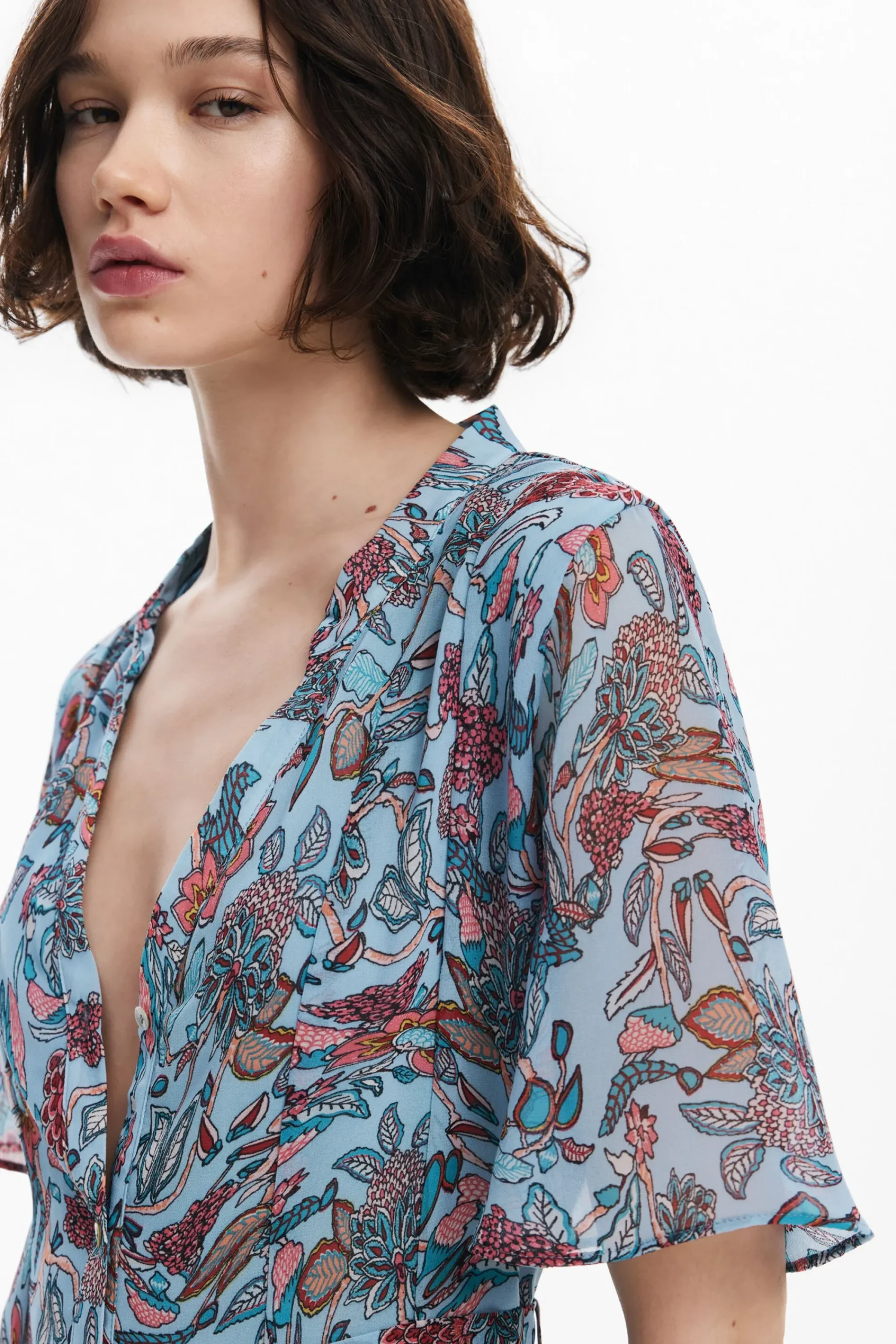 Vestidos E Macacões<Desigual Vestido midi com motivos florais