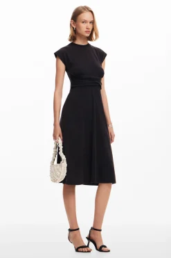 Vestidos E Macacões<Desigual Vestido midi com pregas