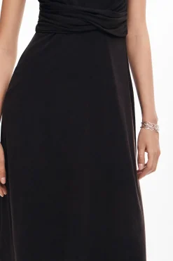 Vestidos E Macacões<Desigual Vestido midi com pregas