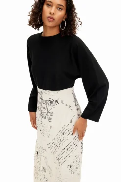 Vestidos E Macacões<Desigual Vestido midi combinado