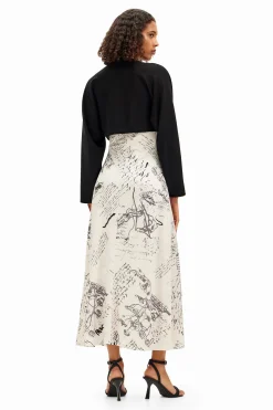 Vestidos E Macacões<Desigual Vestido midi combinado