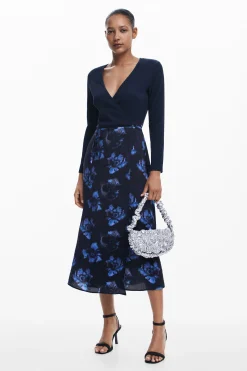 Vestidos E Macacões<Desigual Vestido midi combinado