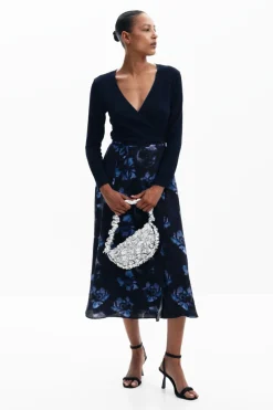Vestidos E Macacões<Desigual Vestido midi combinado