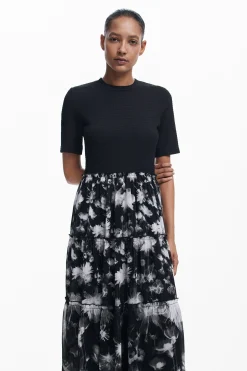 Vestidos E Macacões<Desigual Vestido midi combinado
