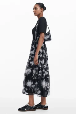 Vestidos E Macacões<Desigual Vestido midi combinado