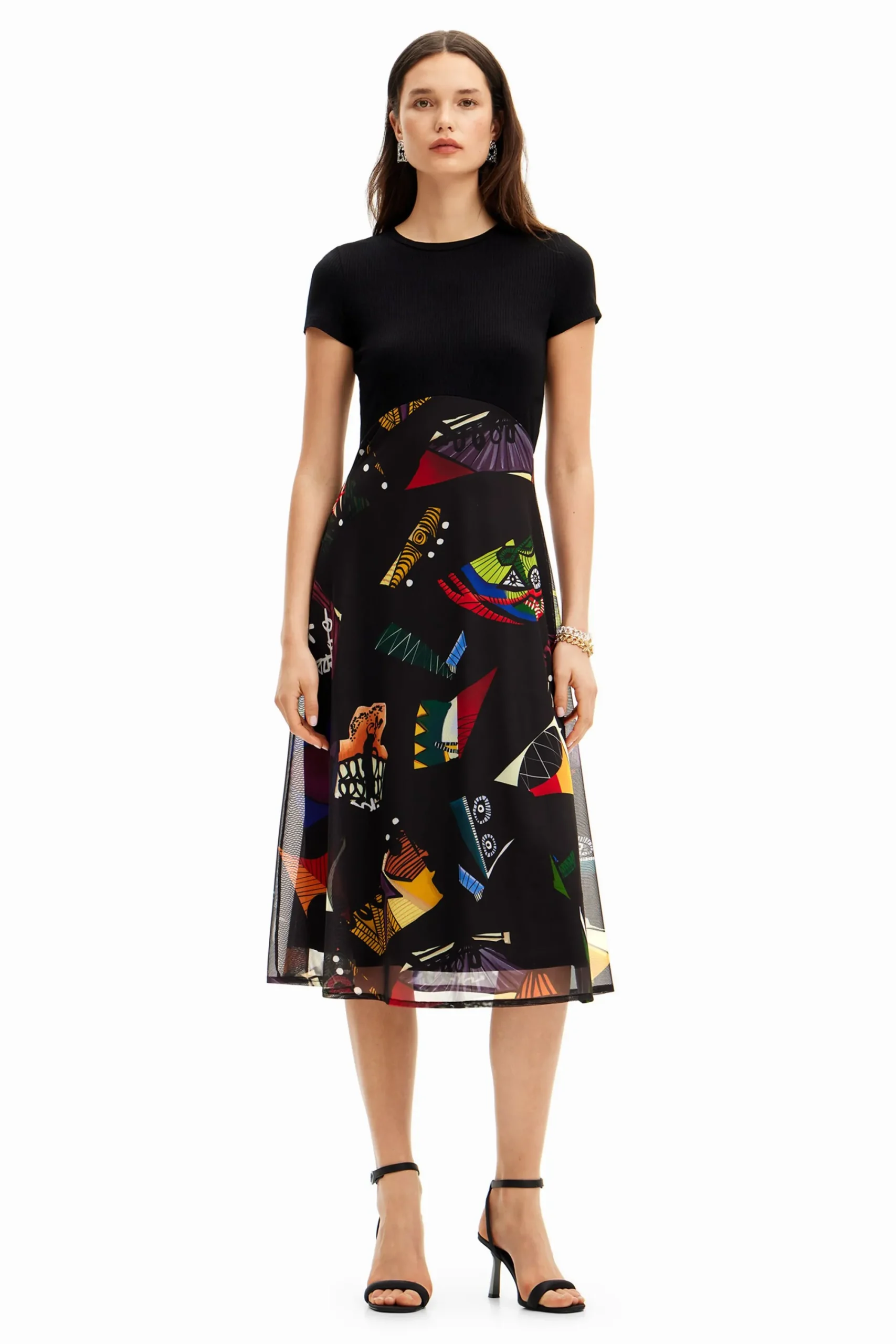 Vestidos E Macacões<Desigual Vestido midi combinado M. Christian Lacroix