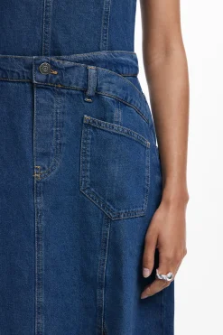 Vestidos E Macacões<Desigual Vestido midi de denim
