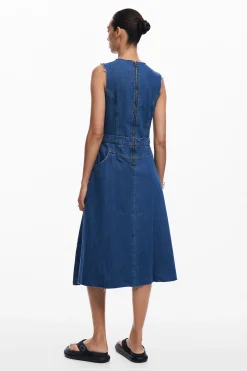Vestidos E Macacões<Desigual Vestido midi de denim