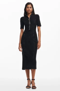 Vestidos E Macacões<Desigual Vestido midi de denim