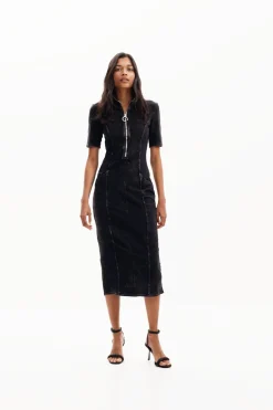 Vestidos E Macacões<Desigual Vestido midi de denim