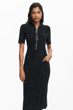 Vestidos E Macacões<Desigual Vestido midi de denim