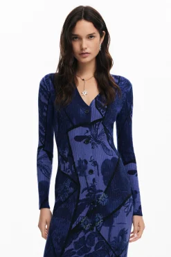 Roupa De Malha|Vestidos E Macacões<Desigual Vestido midi de flores