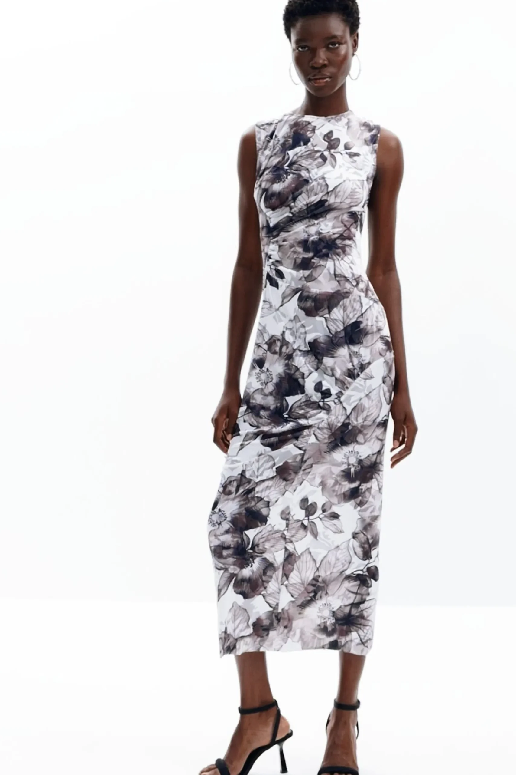 Vestidos E Macacões<Desigual Vestido midi de flores