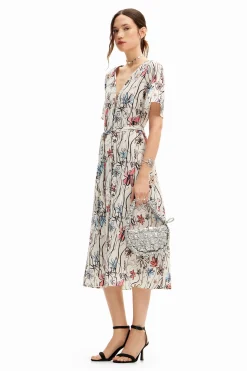 Vestidos E Macacões<Desigual Vestido midi de flores