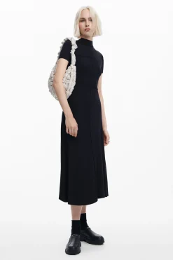 Vestidos E Macacões<Desigual Vestido midi de gola alta