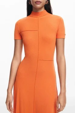 Vestidos E Macacões<Desigual Vestido midi de gola alta