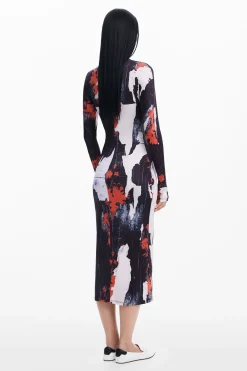 Vestidos E Macacões<Desigual Vestido midi estampado Maitrepierre