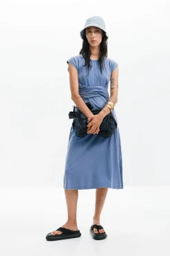 Vestidos E Macacões<Desigual Vestido midi franzido