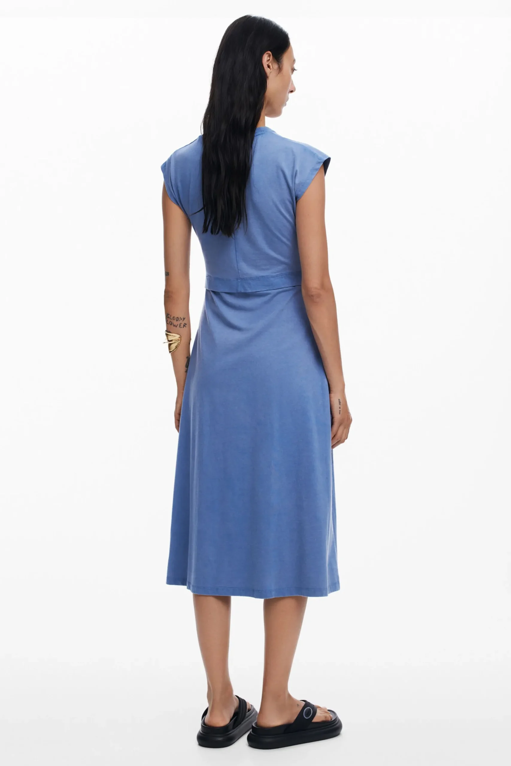 Vestidos E Macacões<Desigual Vestido midi franzido