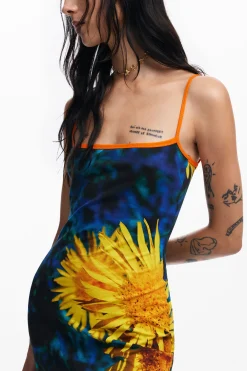 Vestidos E Macacões<Desigual Vestido midi girassóis