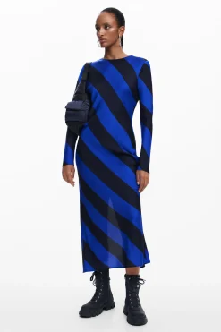 Vestidos E Macacões<Desigual Vestido midi listrado